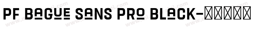 PF Bague Sans Pro Black字体转换
